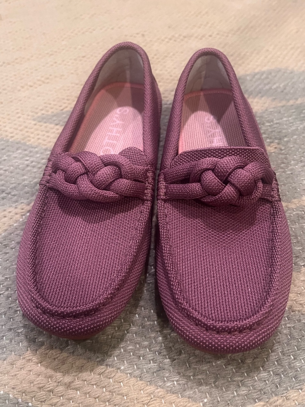 Rothy's The Braid Driver Women 5 Mauve Pink Loafers Sustainable Knit Slip On